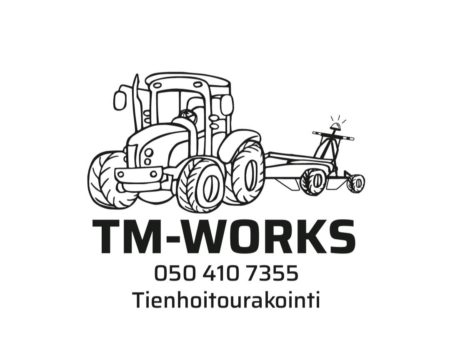 Tilipalvelu Korhosen asiakasreferenssi TM Works. Kuvassa TM Worksin logo
